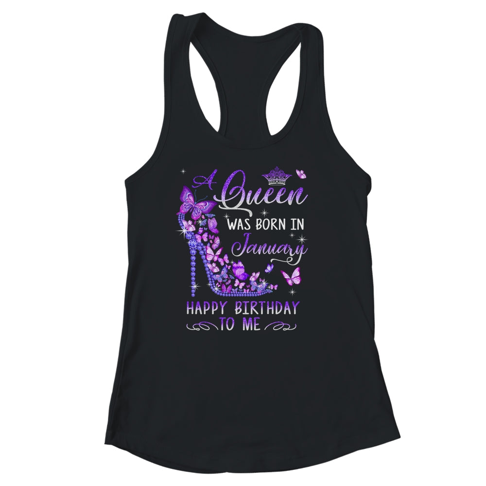 A Queen Was Born In January Cute Birthday Girls Women T-Shirt Hoodie Sweatshirt Tank tops