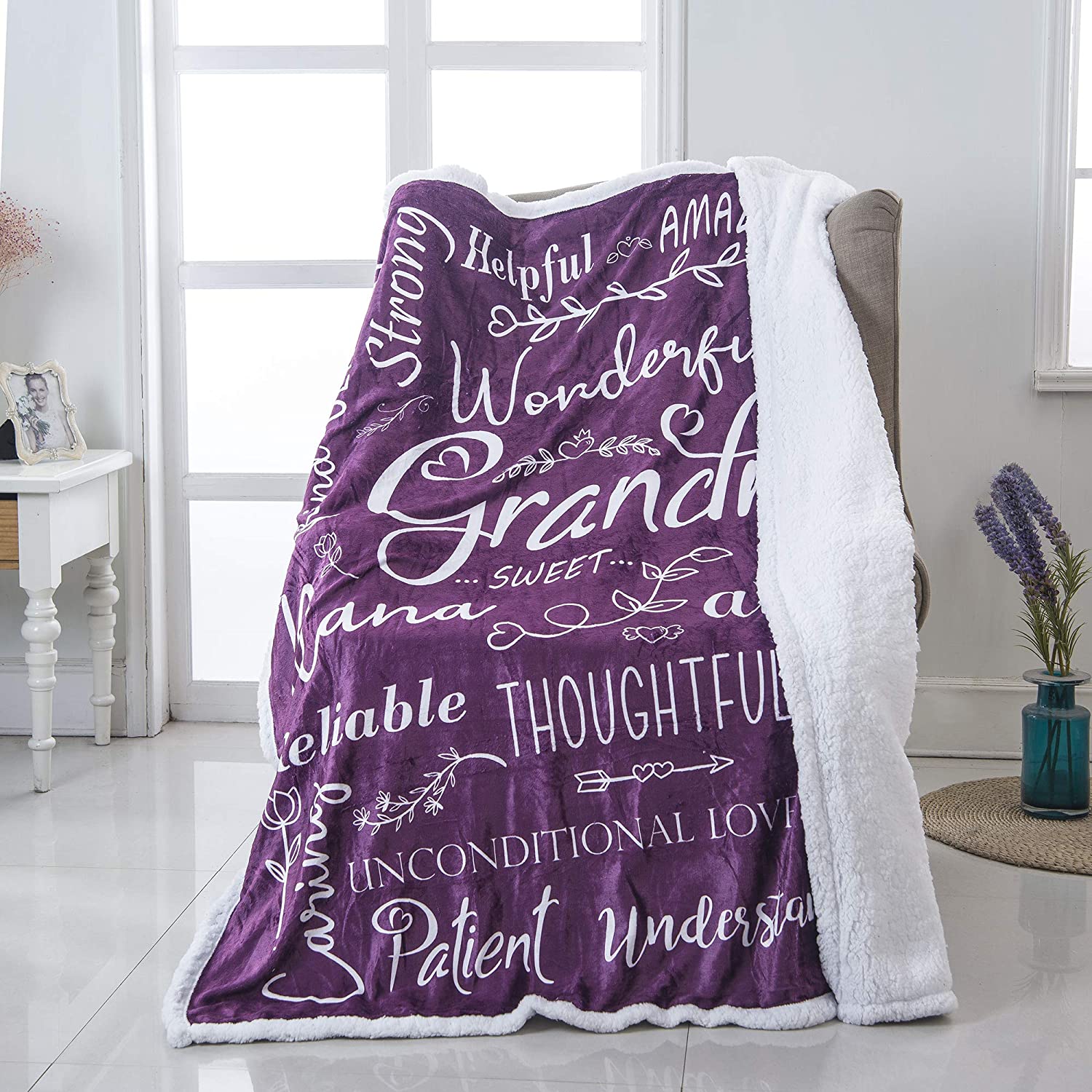 Wonderful Grandma Throw Blanket Best Grandma Gifts Wrap Your Grandmother With Love Grandma Blanket Mothers Day Birthday Gifts For Grandma