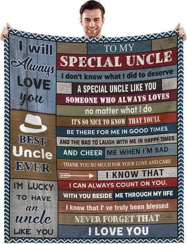 Uncle Gifts Blanket,Gift for Uncle from Niece and Nephew,Best Uncle Ever Gift Ideas Blankets,Uncle Birthday Gift Soft Throw Blanket,Uncle Blanket