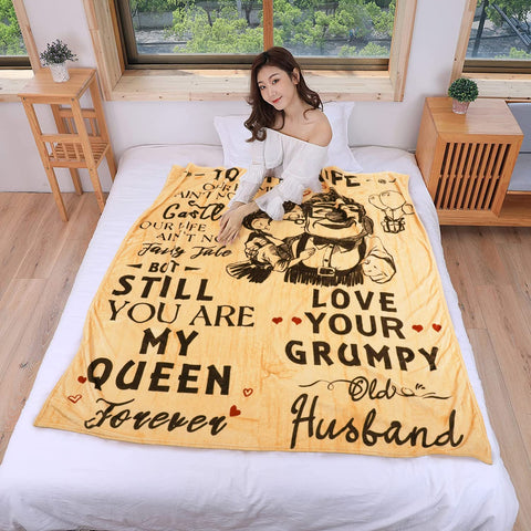 To My Wife Blanket For Wife Birthday Gifts From Husband Romantic I Love You Gifts For Her Christmas Wedding Valentines Day Blanket Travel Blanket