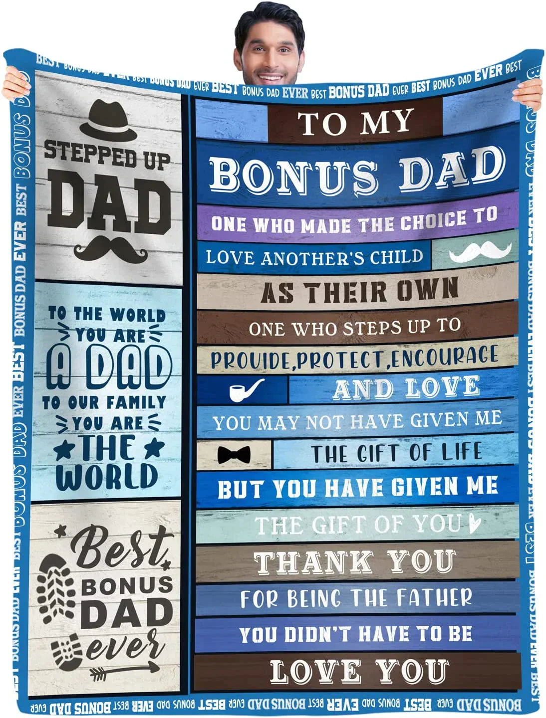 Best Bonus Dad Blanket Gifts from Daughter Son in Law Step Dad Fathers Day Birthday Gifts , to Bonus Dad Gifts , Presents for Father in Law