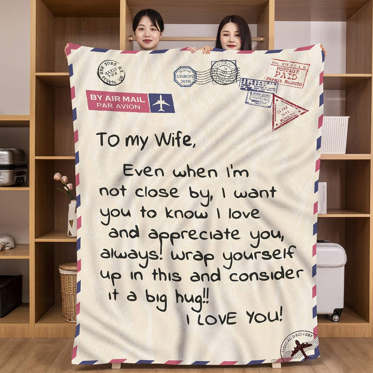 To My Wife Throw Blanket For Wife Best Wife Blanket, Valentines Day Blankets To My Wife Throw Blanket For My Wife Blanket From Husband To Wife