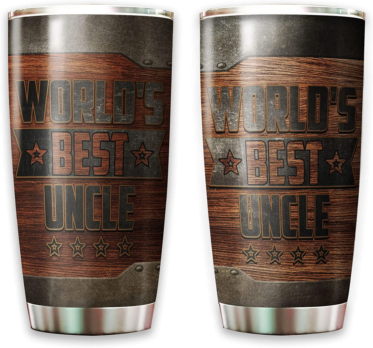 Uncle Tumbler, World's Best Uncle Tumbler Vintage For Men From Niece Nephew Cup Fathers Day Birthday Presents Idea Tumblers With Lid Stainless Steel