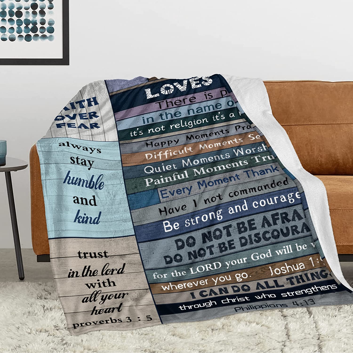 Christian Gifts for Women Faith Blanket - Best Inspirational Gifts for Christian Women/Men - Religious Gifts for Men - Christian Healing Gift