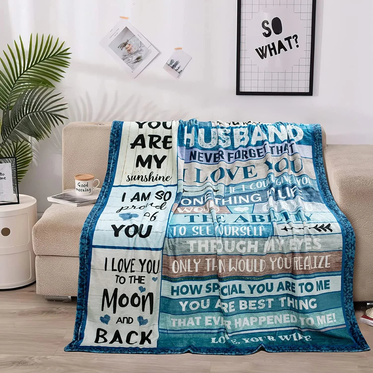 To My Husband Blanket From Wife Romantic Wedding Gifts To My Husband Valentine Fathers Day Christmas Present