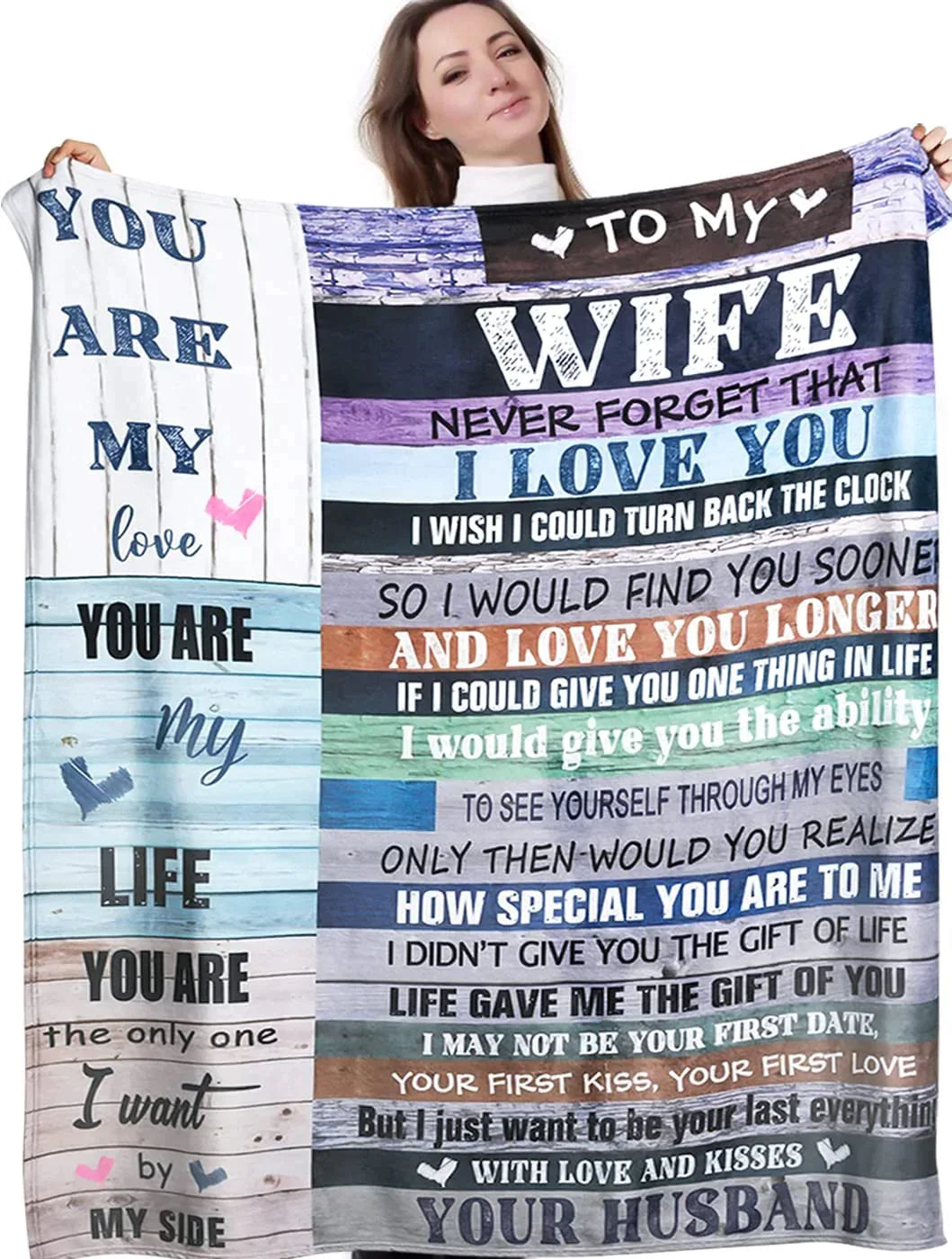 To My Wife Blanket Valentine Anniversary Romantic Gifts for Wife Birthday Gift from Her for Wives Throw Blanket