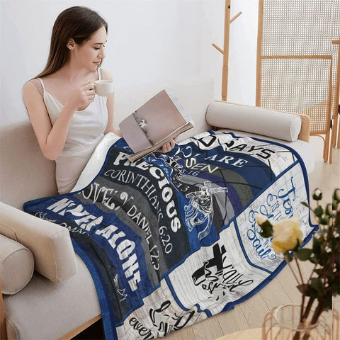 Christian Gifts for Women Men Inspirational Blanket with Bible Verse Spiritual Religious Gift, Birthday, Encouragement, Friendship