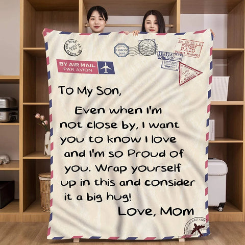 To My Son Throw Blanket From Mom Flannel Throw Blanket For Son Gifts, Son Blanket, Son's Gift Idea For Birthday, Christmas, Anniversary, Valentines, Graduation