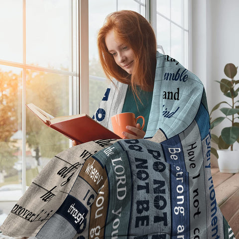 Christian Gifts for Women Faith Blanket - Best Inspirational Gifts for Christian Women/Men - Religious Gifts for Men - Christian Healing Gift