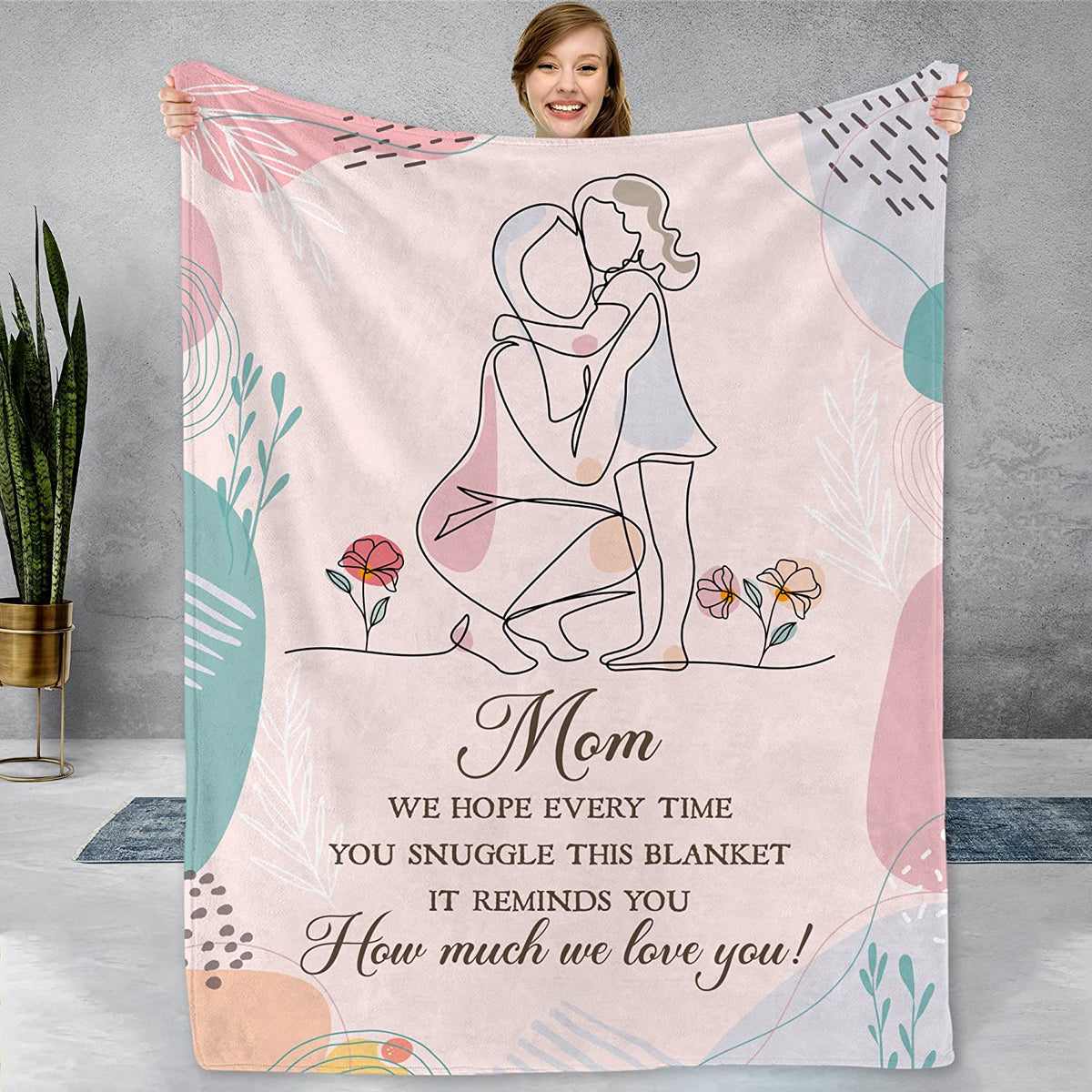 Birthday valentine Mother day Gifts for Mom from Daughter Son, Blanket for Mom Mother, Birthday Christmas New year Gifts Idea