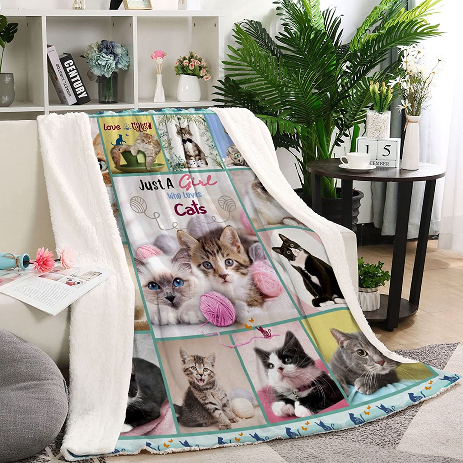 Cat Blanket, Cat Lovers Gifts for Daughter Girl Women, Cat Gifts for Cat Lovers Women Girls Boys, Throw Blanket for Couch Bed Sofa