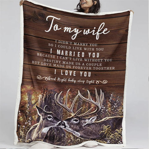 To My Wife Blanket From Husband - You Are Brave Than You Believe, Christmas Birthday Anniversary Personalization Blanket Gift