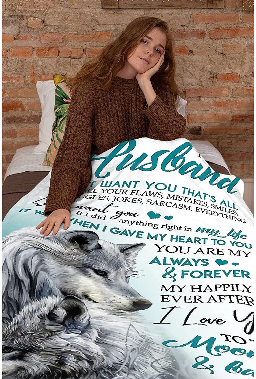 To My Husband Blanket From Wife I Love You Forever Fathers Day Birthday Wedding Anniversary Gift