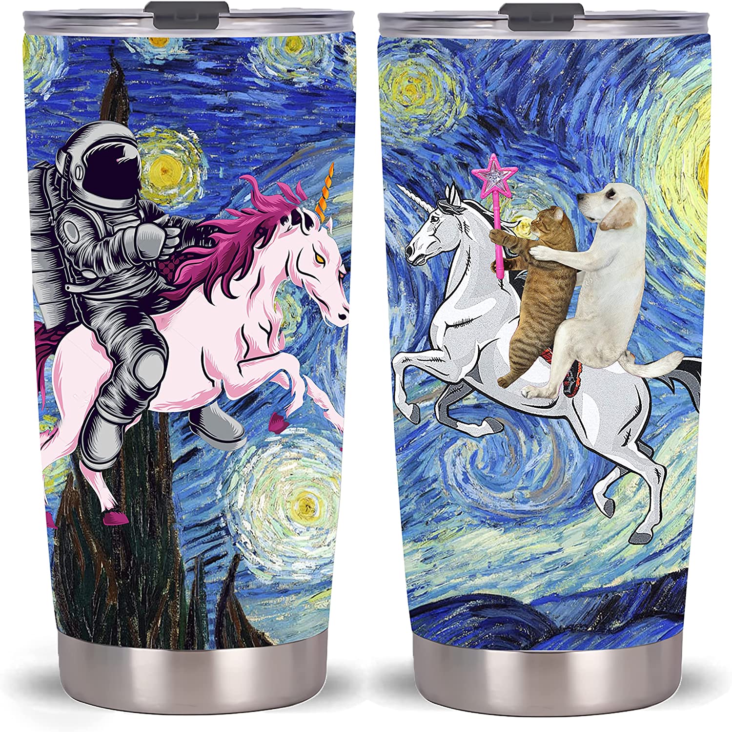 Unicorn Tumbler-Stainless Steel Travel Mug With Lid And Straw ( Unicorn Tumbler )