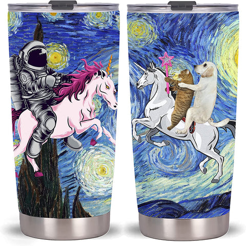 Unicorn Tumbler-Stainless Steel Travel Mug With Lid And Straw ( Unicorn Tumbler )