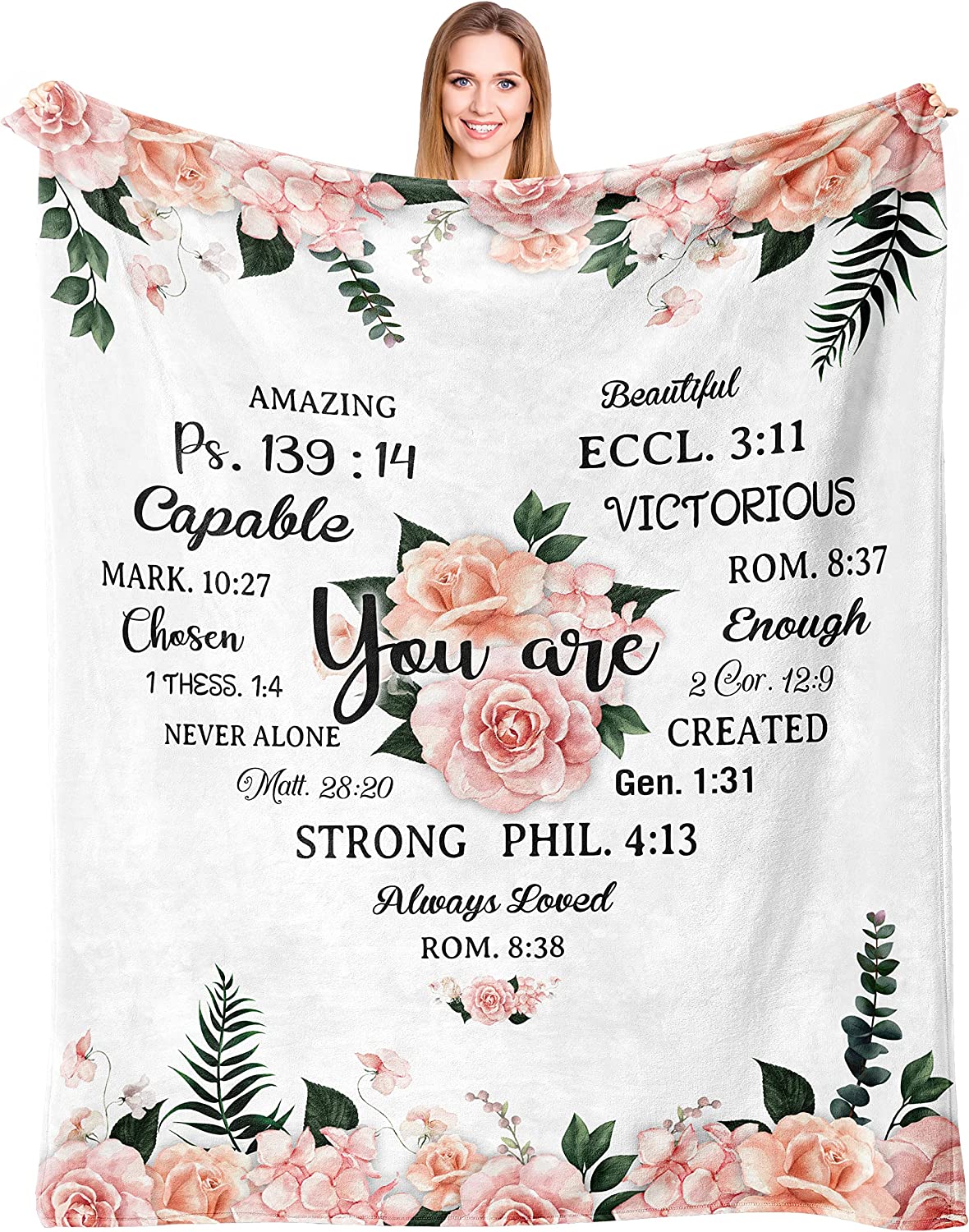 Christian gifts blanket - religious gifts for women - Christian Valentine birthday gifts - best Christian Inspirational Gift - faith gifts for women