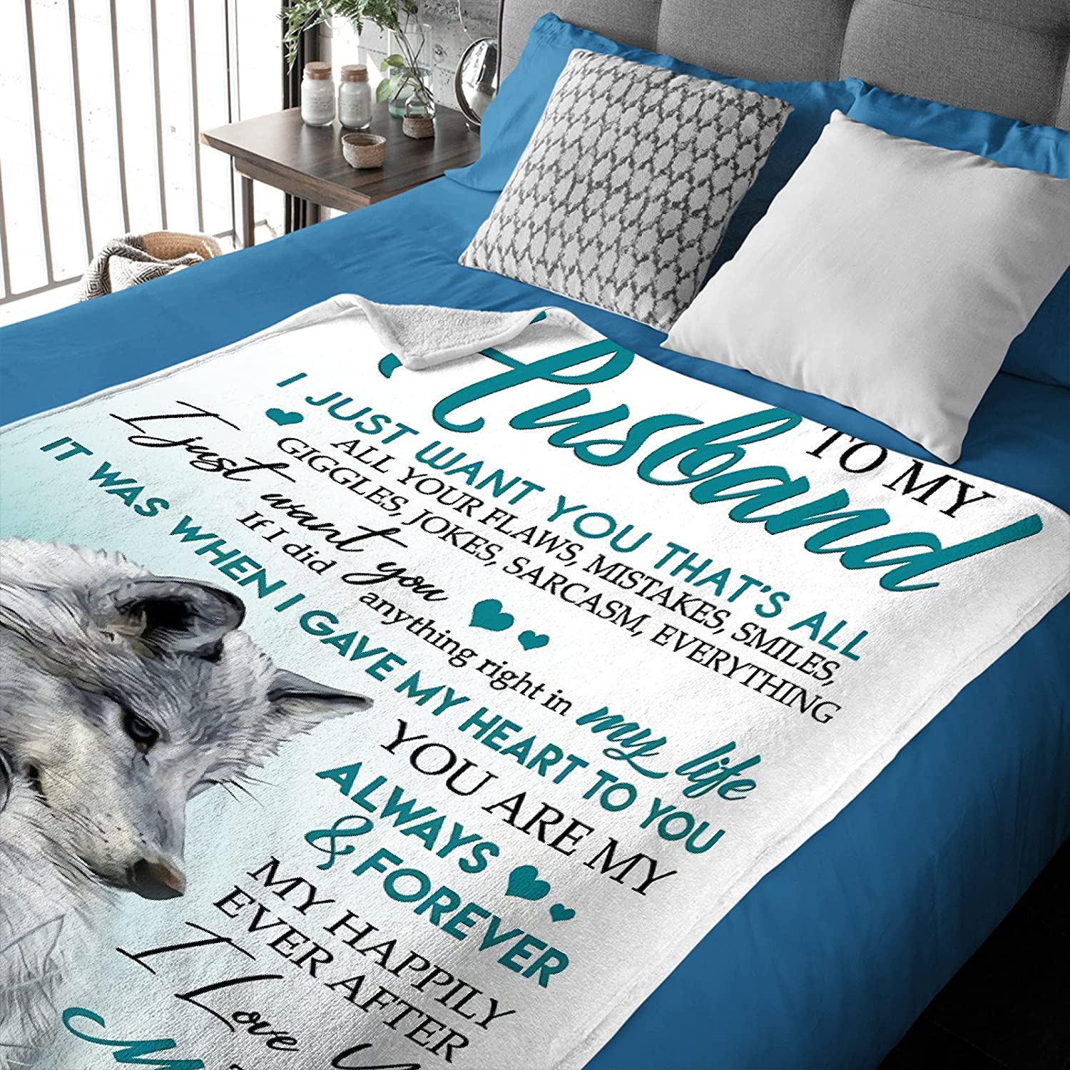 To My Husband Blanket From Wife I Love You Forever Fathers Day Birthday Wedding Anniversary Gift