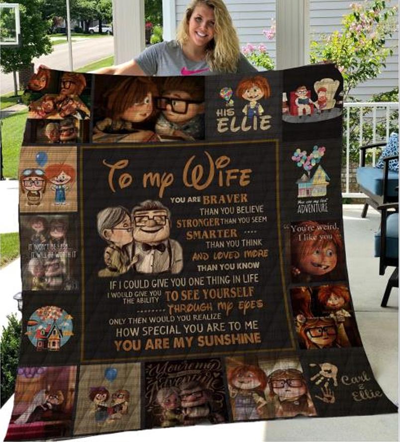 To My Wife Blanket From Husband - You Are Brave Than You Believe, Christmas Birthday Anniversary Personalization Blanket Gift