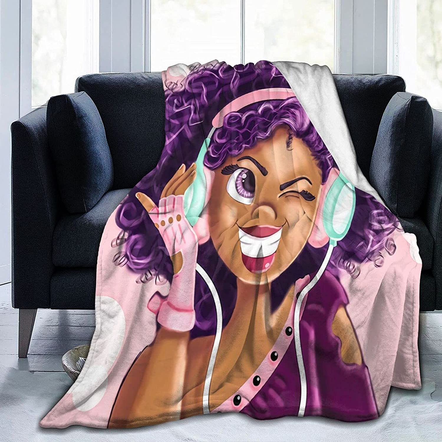 African American Women Blanket Super Soft Throw Blanket Queen For Couch Bed Sofa