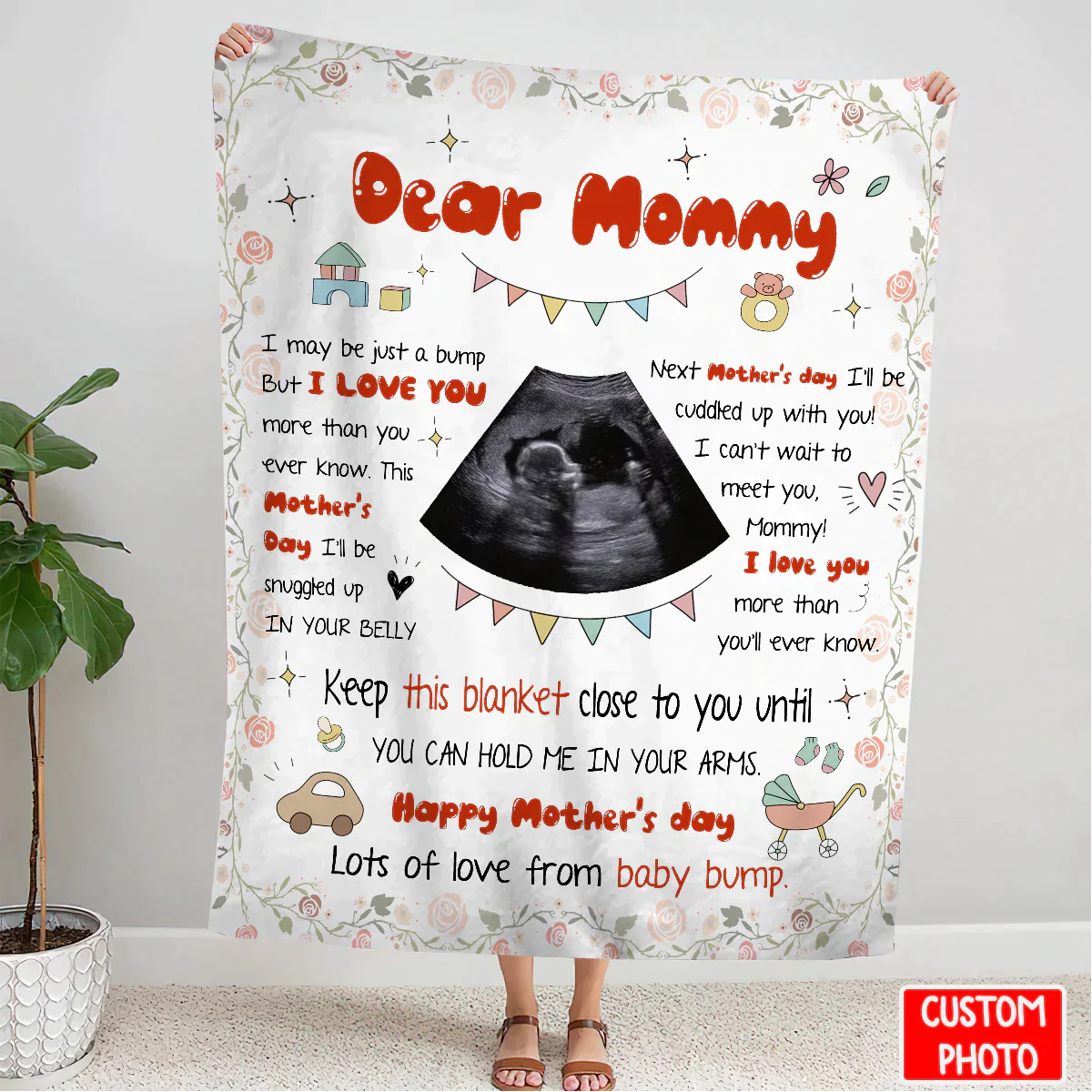 To My Mommy Blanket, Custom Photo Blanket, Mommy Blanket, Mother'S Day Gift For Mom