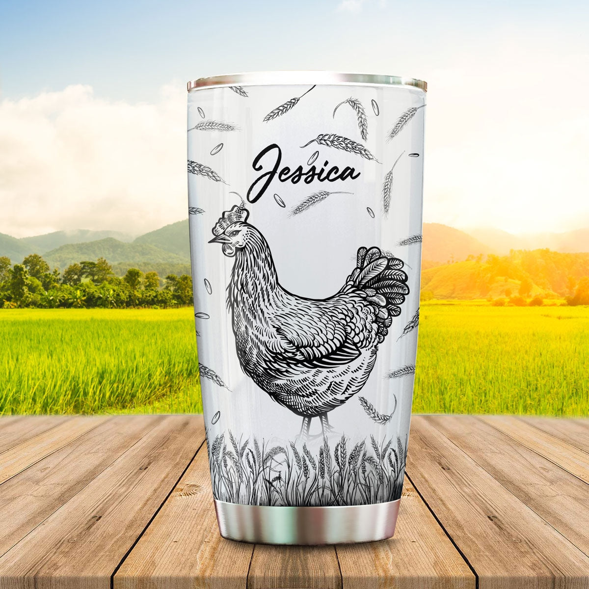 Personalized Chicken Tumbler, Chicken The Perfect Day Personalized Tumbler, Gift For Chicken Lovers