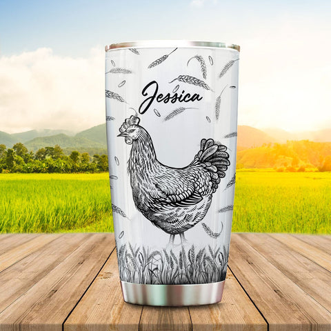 Personalized Chicken Tumbler, Chicken The Perfect Day Personalized Tumbler, Gift For Chicken Lovers