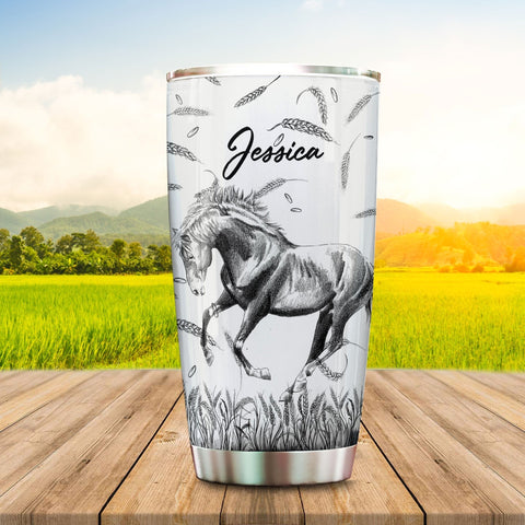 Horse Personalized Tumbler, Horse The Perfect Day Personalized Tumbler, Gift For Horse Lover