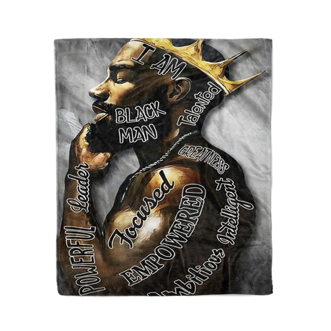 Black Man Blanket - Fleece Blanket