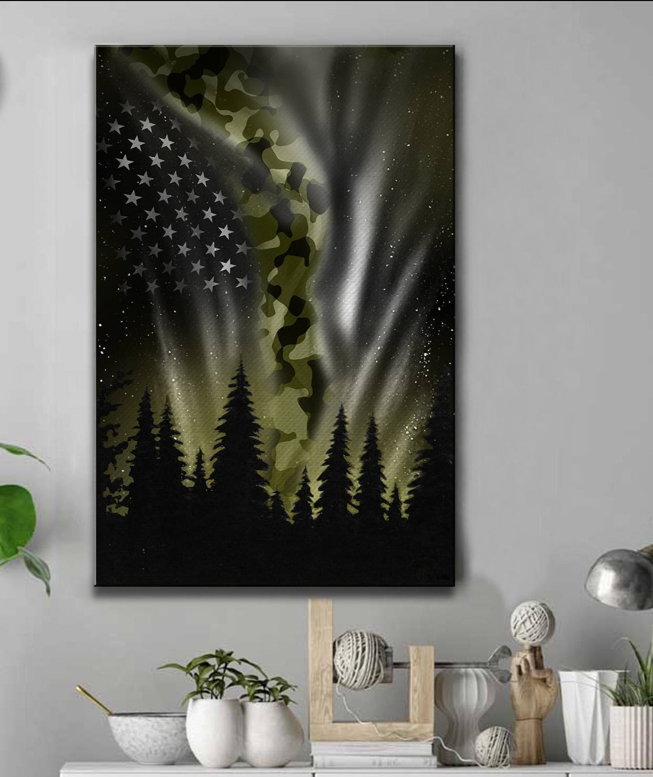 Army - Northern Camouflage Light - Anchor Canvas Print