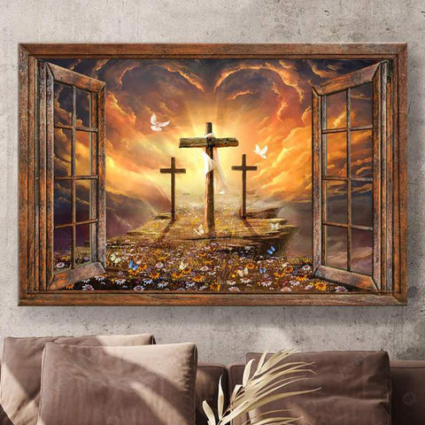 Vintage House With Wooden cross, I Still Believe In Amazing Grace Jesus Wall Art God Canvas Christian Wall Art Christian Canvas