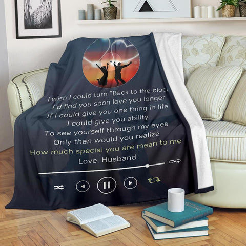 To My Wife Blanket Gift From Husband -Love Song To My Wife - Blanket Gift Valentine Birthday Anniversary Gift