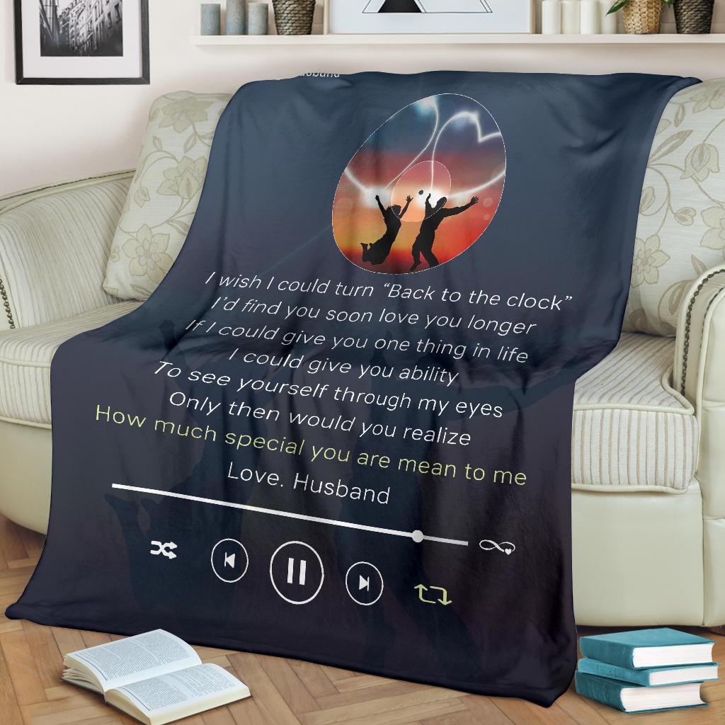 To My Wife Blanket Gift From Husband -Love Song To My Wife - Blanket Gift Valentine Birthday Anniversary Gift