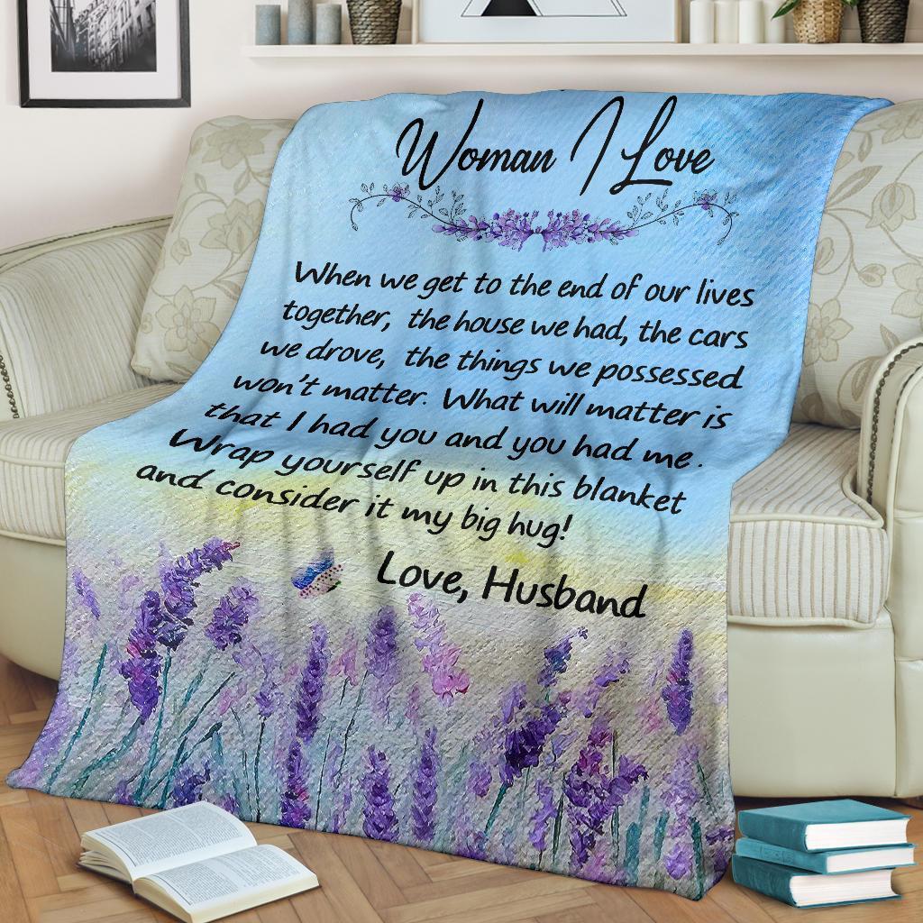 To The Beautiful Woman I Love, Purple Violet Blanket