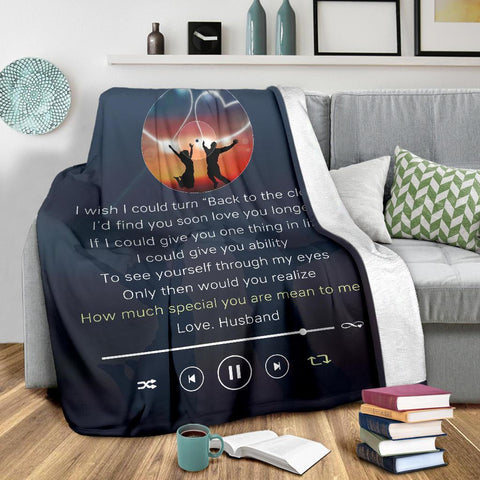 To My Wife Blanket Gift From Husband -Love Song To My Wife - Blanket Gift Valentine Birthday Anniversary Gift