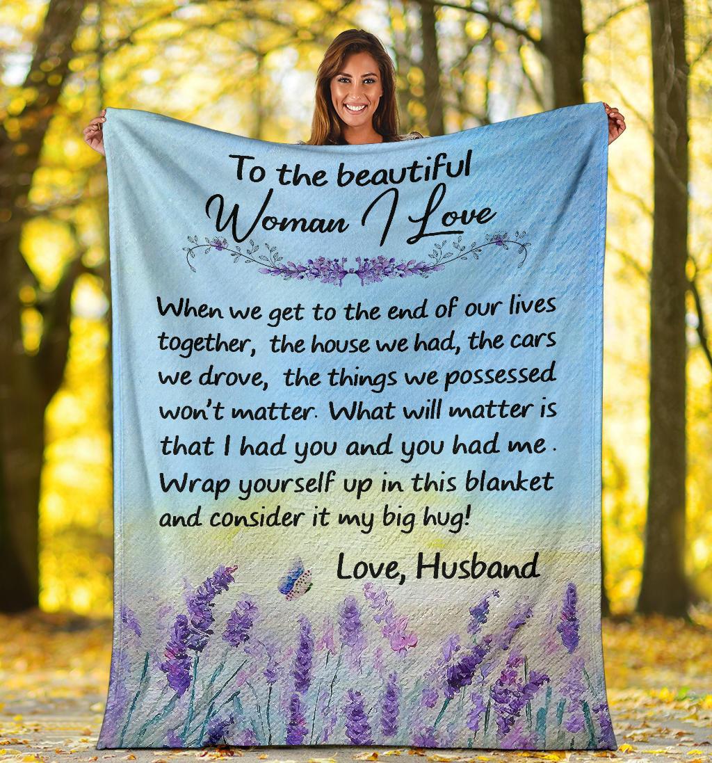 To The Beautiful Woman I Love, Purple Violet Blanket