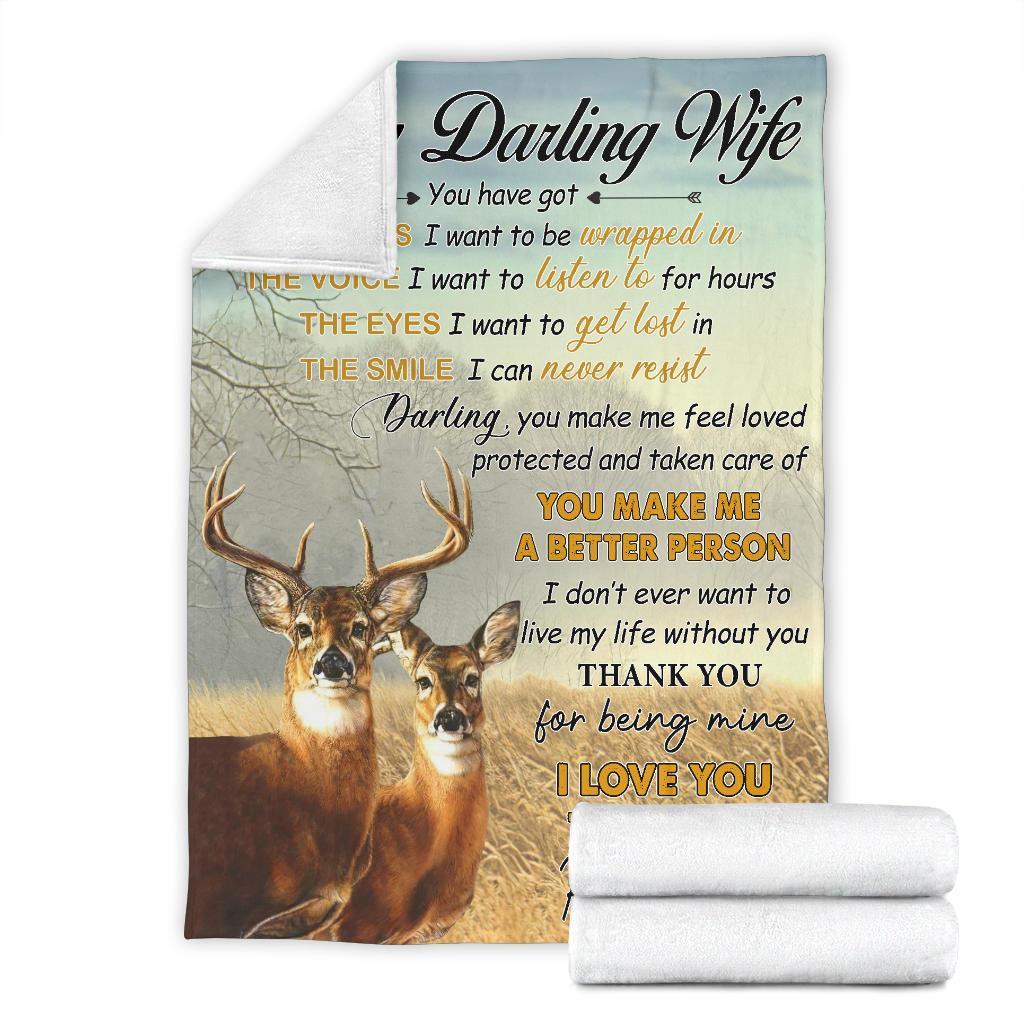 To My Wife - You Make Me A Better Person, Hunting Deer Blanket