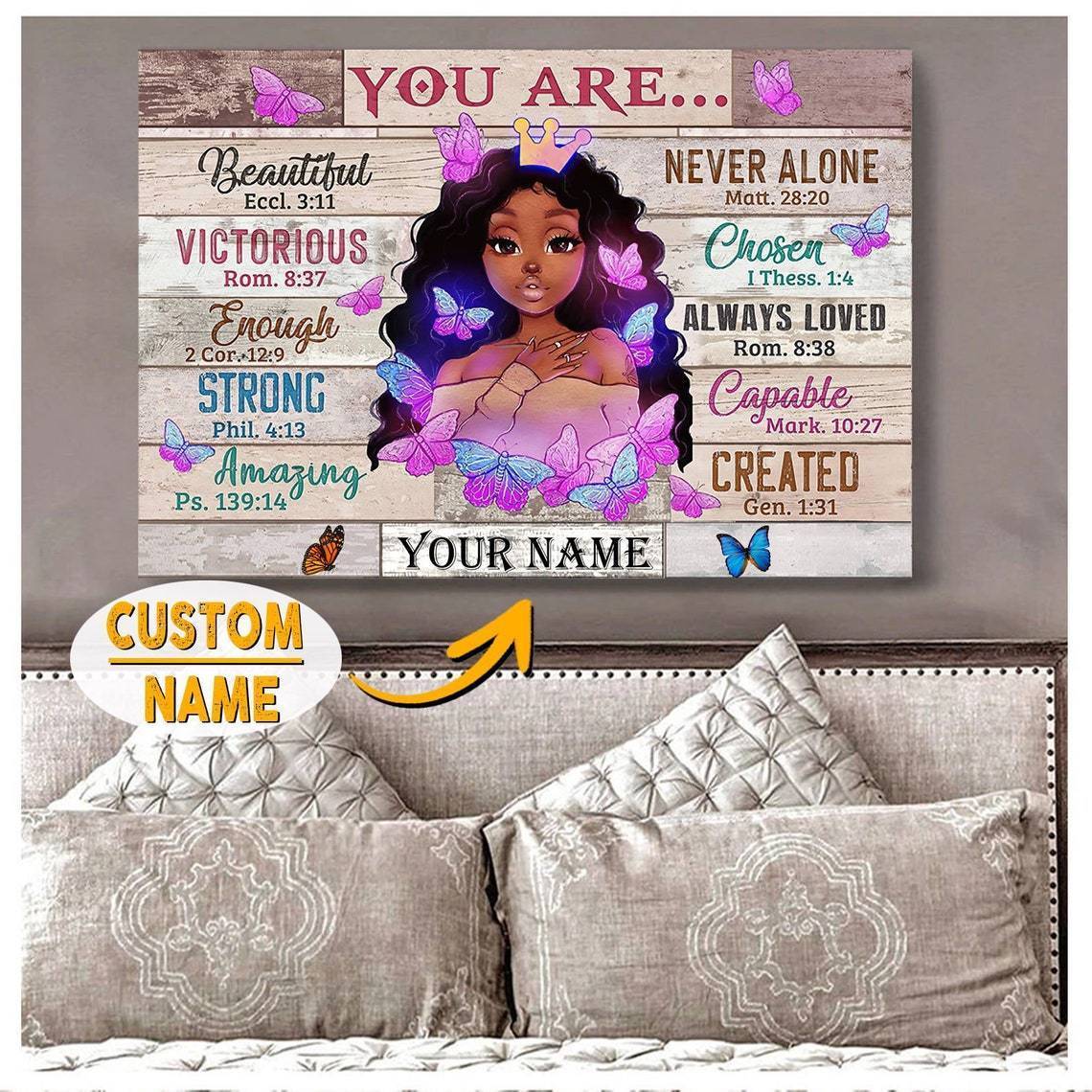 African American Wall Art Black Queen Girl Head Sunflowers Black Girl Artwork Floral Art Prints For Bedroom Living Room