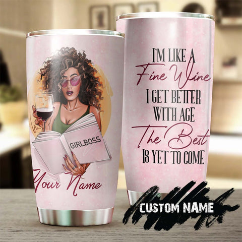 Women Is Like Fine Wine Personalized Stainless Steel Tumbler - Wine Lover Tumbler- Birthday Gift - Gift For Her - Gift For Mom For Grandma