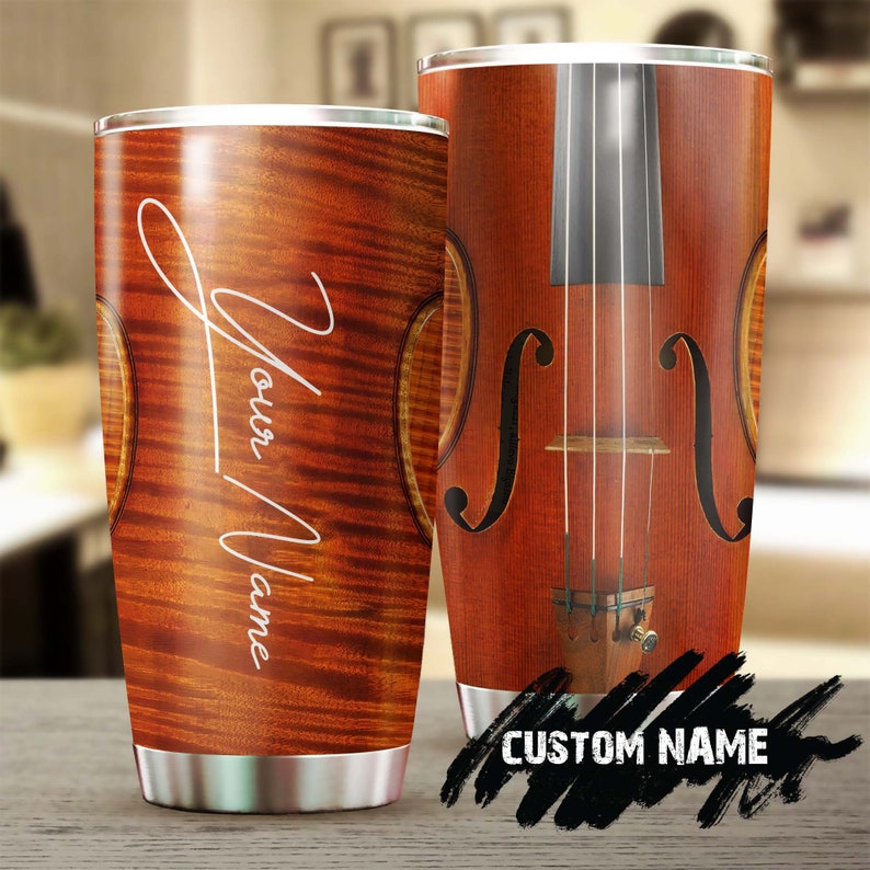 Violin Fiddle Personalized Stainless Steel Tumbler - Violinist Tumbler Fiddler Tumbler - Birthday Gift - Gift For Her For Him For Violinist