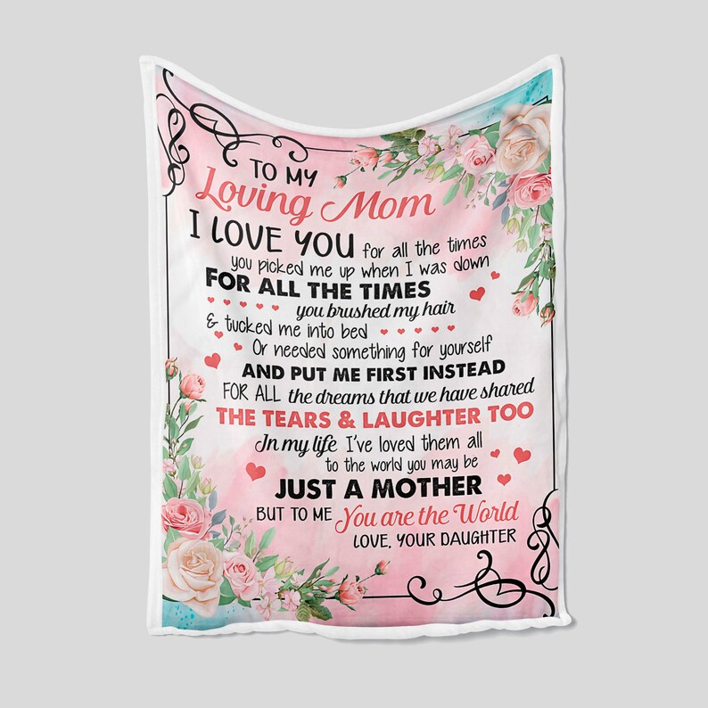 To My Mom Blanket, Mother's Day Personalized Name Gift Blanket, Mother Blanket, Blanket For Mom, Blankets For Gift.