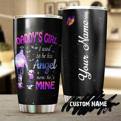 Daddy'S Girl My Father My Angel Personalized Stainless Steel Tumbler- Memorial Gift Dad - Gift For Her For Daughter