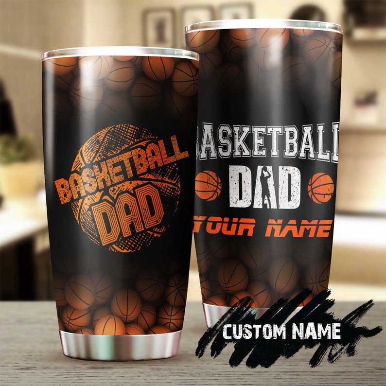 Basketball Dad Personalized Tumbler-Birthday Christmas Gift Father'S Day Gift For Dad From Son From Daughter