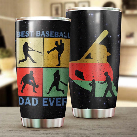 Best Baseball Dad Ever Tumbler-Birthday Gift Christmas Gift Father'S Day Gift For Baseball Dad From Son From Daughter