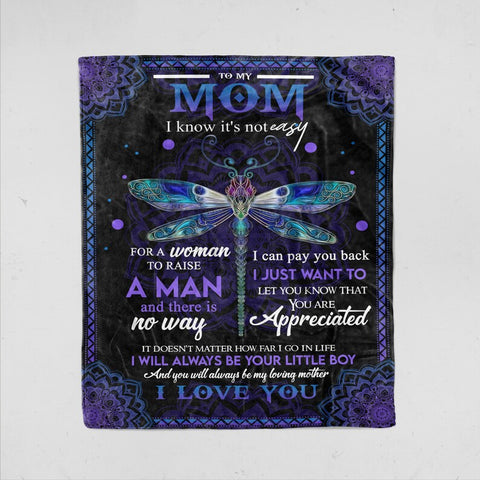 To My Mom Fleece Blanket From Mom, Mother's Day Personalized Gift From Son Daughter Kid, Family Blanket, Emotional Gift