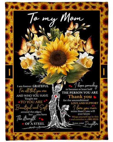 To My Mom Blanket From Daughter I Love You So Much Blankets, Mom Gift For Mother'S Day Birthday Wedding Anniversary Christmas