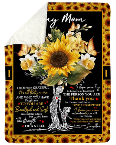 To My Mom Blanket From Daughter I Love You So Much Blankets, Mom Gift For Mother'S Day Birthday Wedding Anniversary Christmas