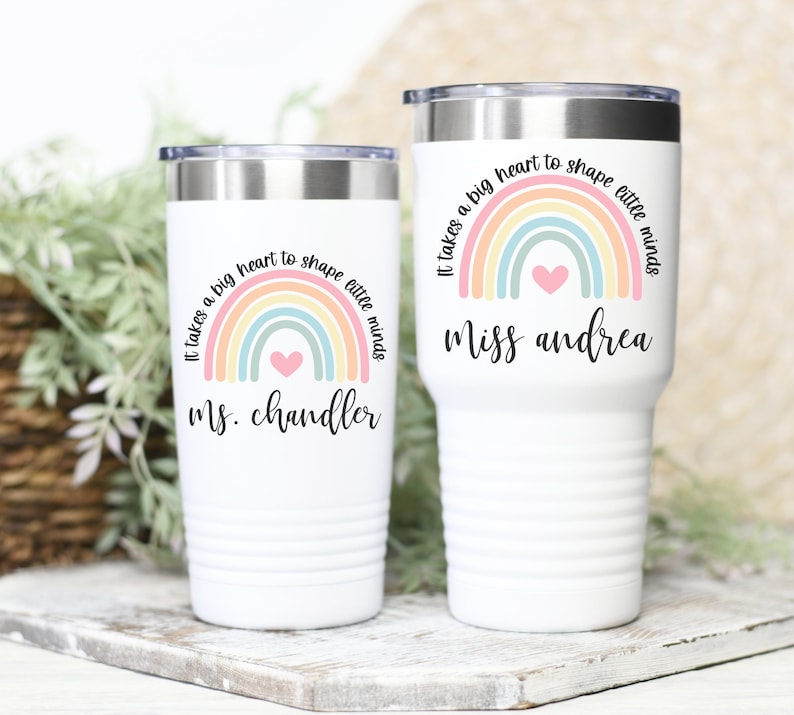 Teacher Tumbler - Teacher Gift - Teacher Mug - Teacher Rainbow Tumbler - Teacher Cup - Personalized Teacher Tumbler - Teacher Appreciation