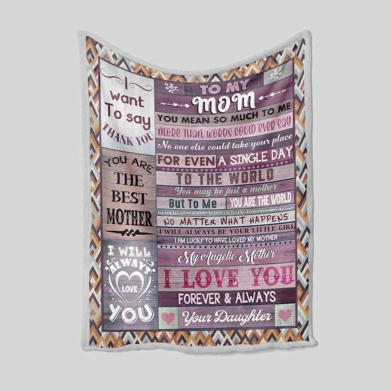 To My Mom Blanket, I love you forever Personalized Name Blanket, Mother Blanket, Blanket For Mom, Blankets For Gift, Christmas Blanket