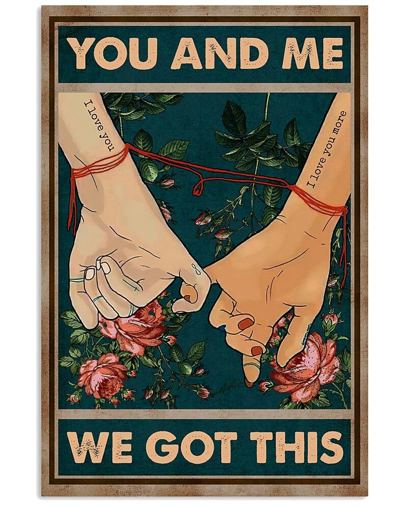 You and me We Got This Canvas Wall art, Valentine Engagement Wedding Anniversary Gift For Couple Wife Husband Him Her, Home Decoration