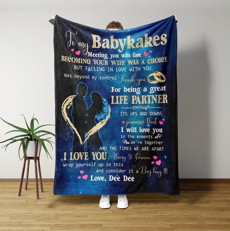 To My Wife Blanket, Custom Name Blanket, Couple Blanket, Heart Blanket, Family Blanket, Valentine Gift Blanket